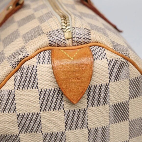 LOUIS VUITTON Damier Azur Speedy 30 Hand Bag N41533 LV Auth 84648 - Picture 10 of 16